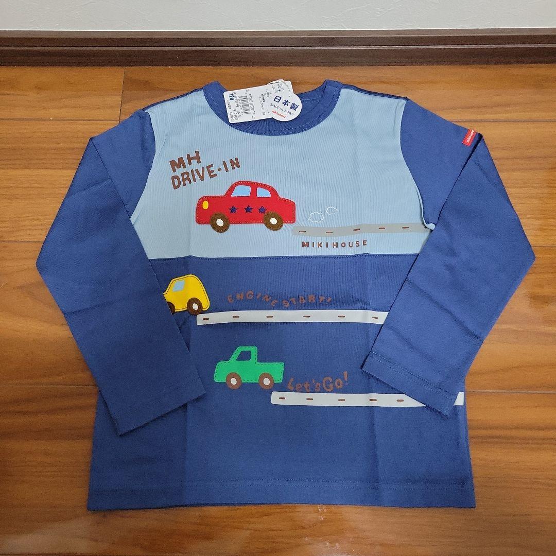 新品　ミキハウス　長袖トップス　ロンT　110　プッチー　赤　Tシャツ　重ね着風