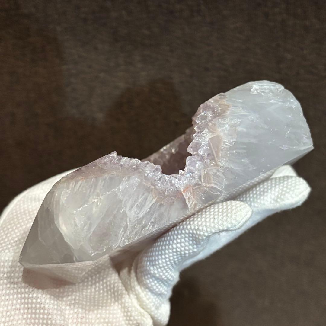 非常にレア！ アメジストジオード瑪瑙 大きいサイズ 673g ジオード