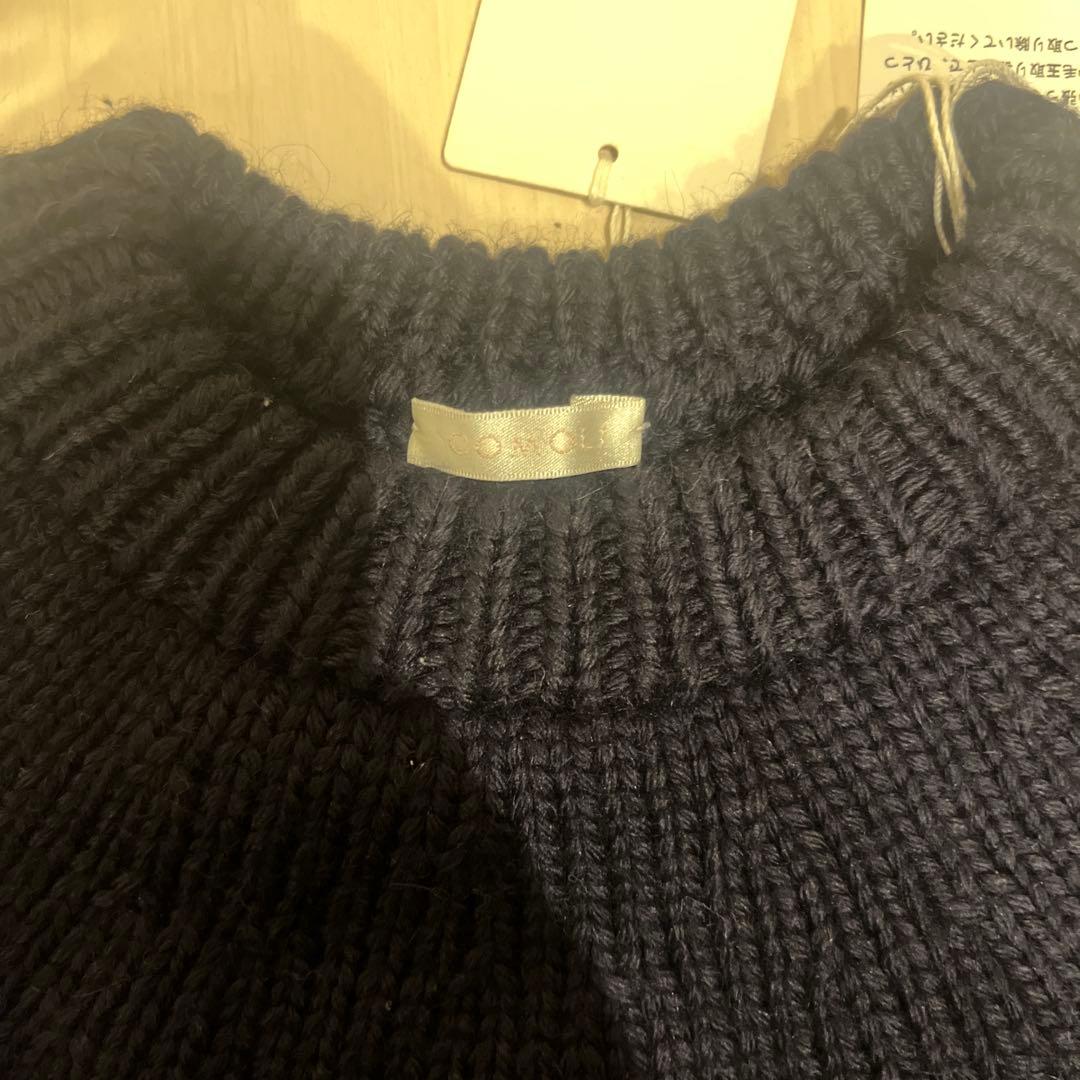 新品comoliネイビーニットセーター