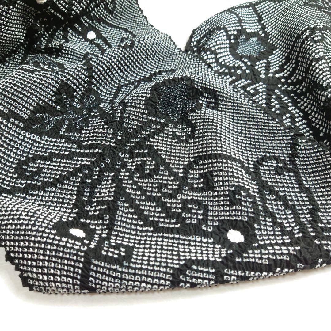 綿 反物 浴衣 黒 有松鳴海絞り ヨーロピアン唐草 有松絞り 愛知県絞り工業組合