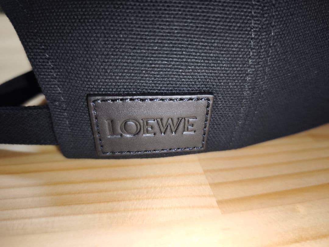 LOEWE キャップ キャンバス ベースボールキャップ ブラック