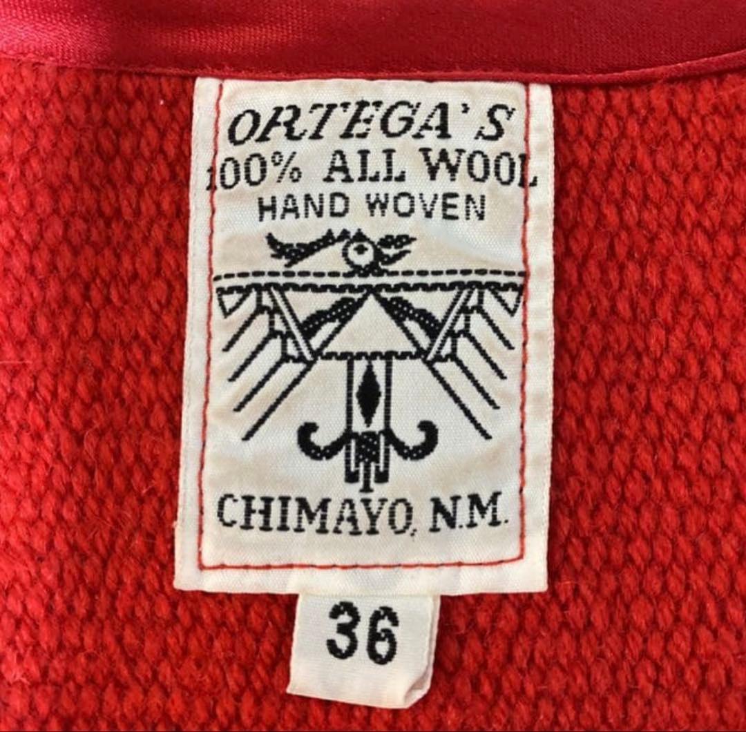 ORTEGA’S　オルテガ　チマヨベスト　くるみボタン　CHIMAYO VEST