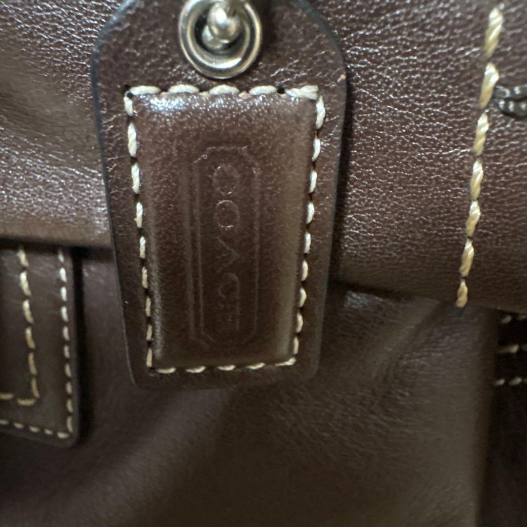 COACH ブラウンレザー ハンドバッグ