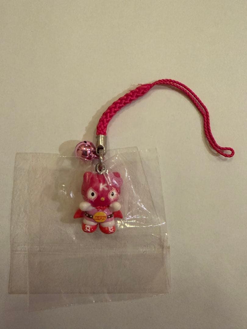 【激レア】覆面レスラー キティ 全日本 プロレス 根付け ストラップ