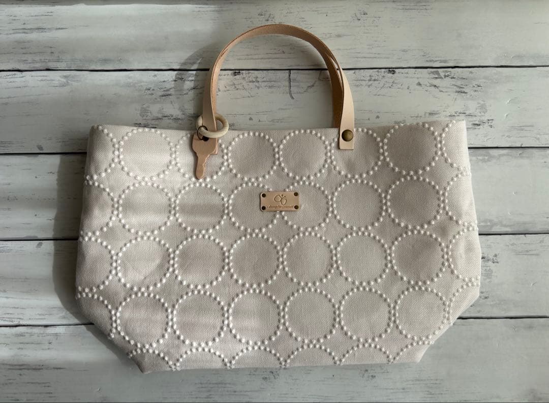 【863】ミナペルホネン　タンバリン　トートバッグ　ポケットインバッグ付き