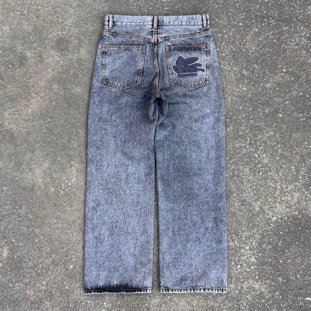 パンツ ETRO Mid-Rise Black Denim Jeans