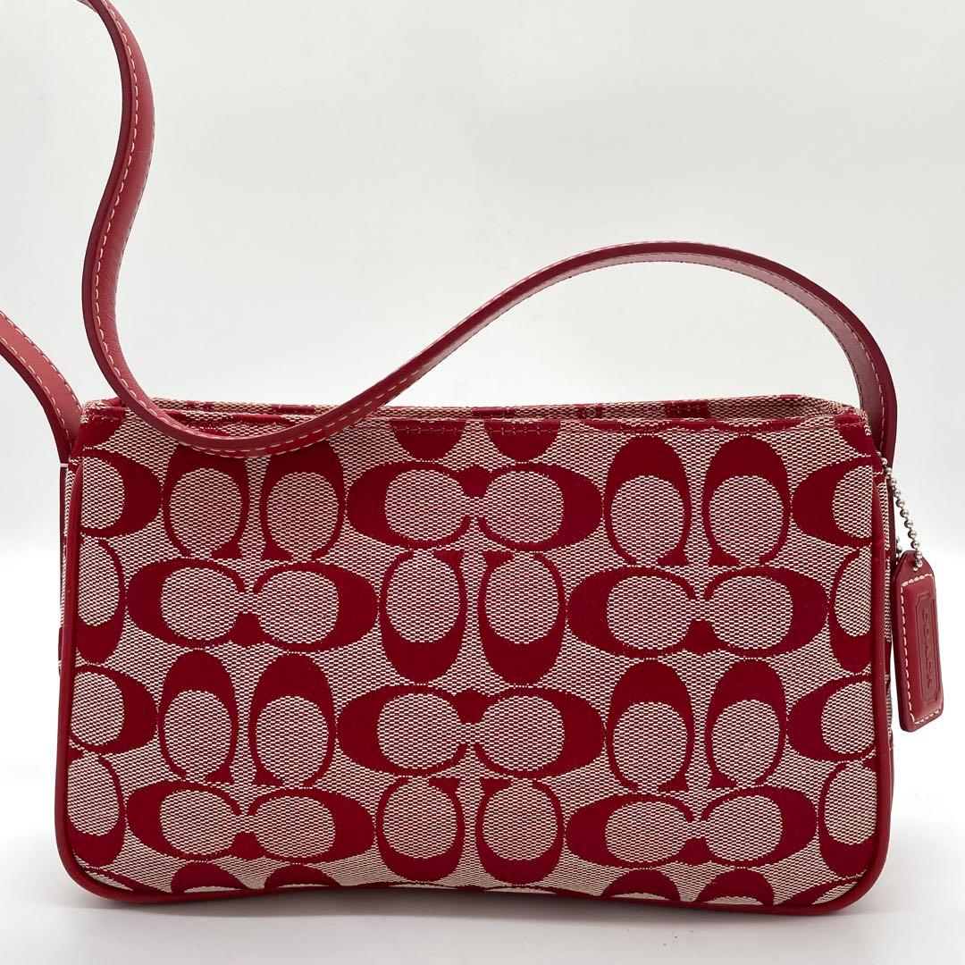 【美品】コーチ　アクセサリーポーチ　シグネチャ　キャンバス　6023