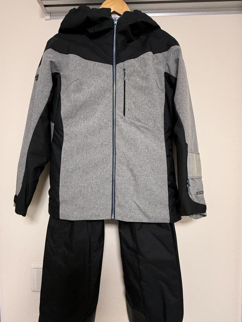 女性用スキーウェア グレー/ブラック