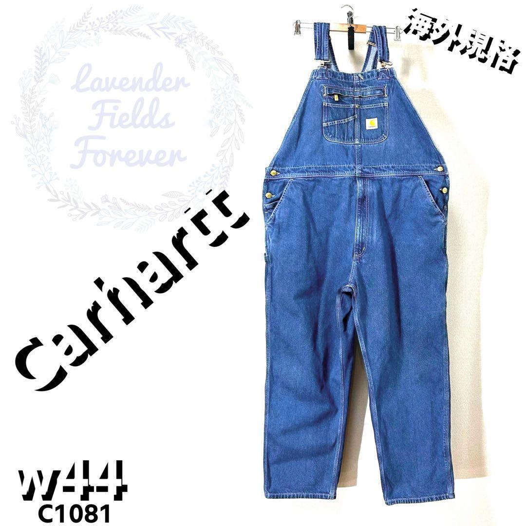 カーハートデニムオーバーオールC1081ペインターパンツ極太w44アメリカ古着