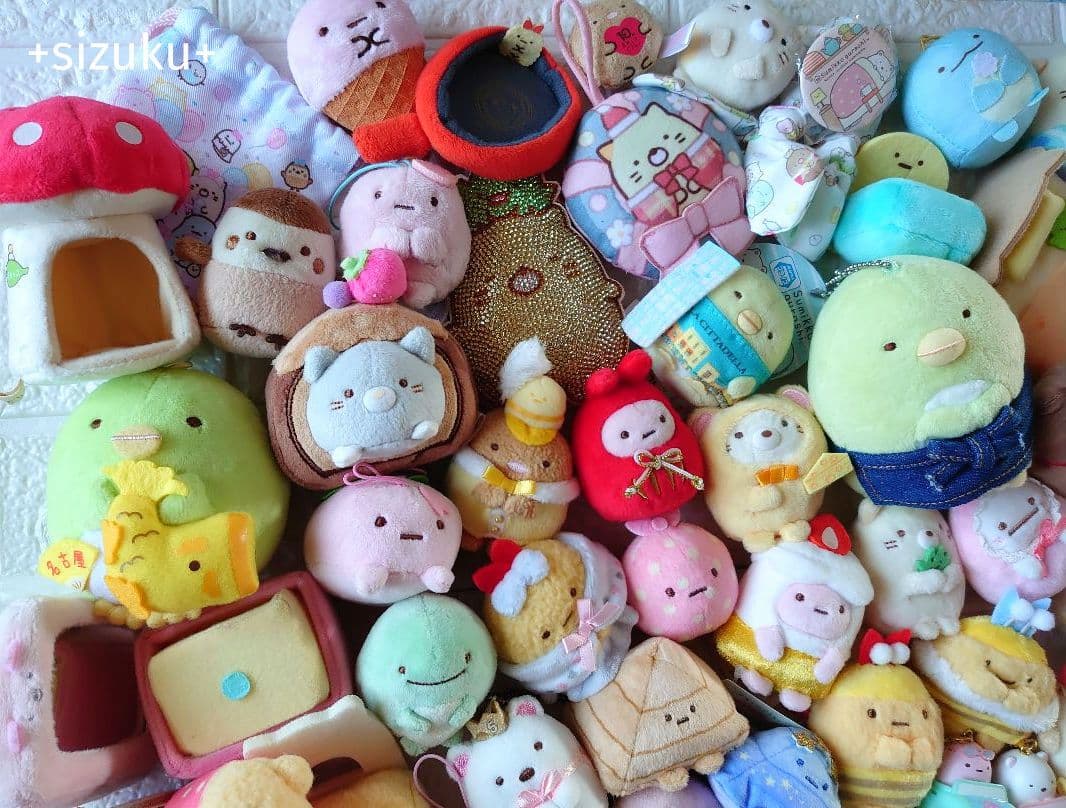 【豪華80点】すみっコぐらし とかげ ねこ 家具他 てのりぬいぐるみ まとめ売り