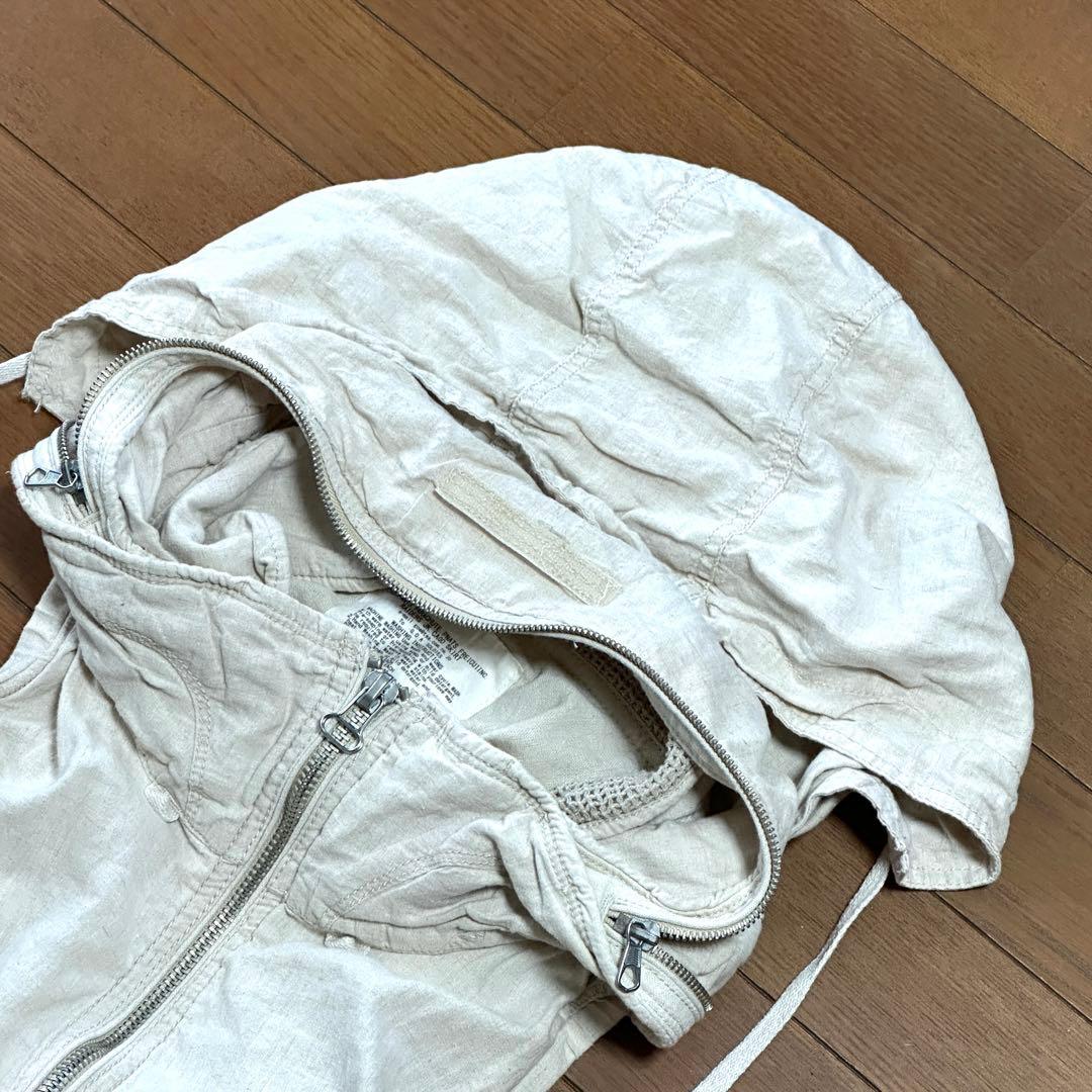 goa ゴア フード付き ジップベスト 麻 archive