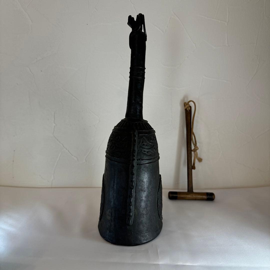 吊鐘　古銅 釣鐘 金属 工芸品　骨董　古道具　青銅器