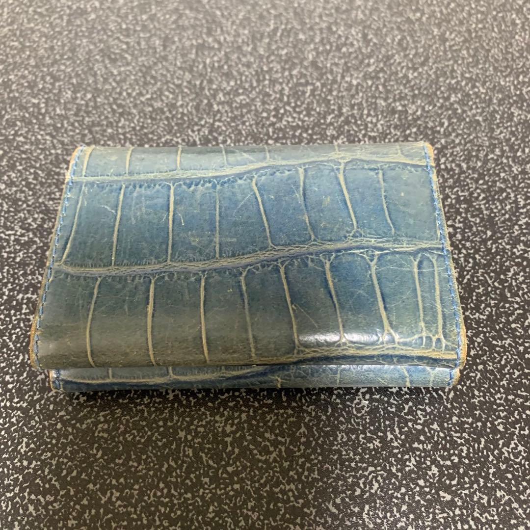 フェリージ Felisi 名刺入れ カードケース カード入れ 二つ折り クロコ型