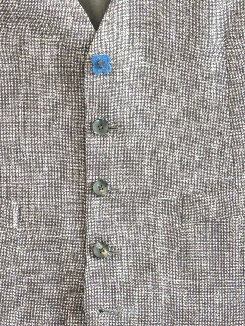 LARDINI/ラルディーニ/ウール・コットン・リネン/ブラウンジレ/ベスト