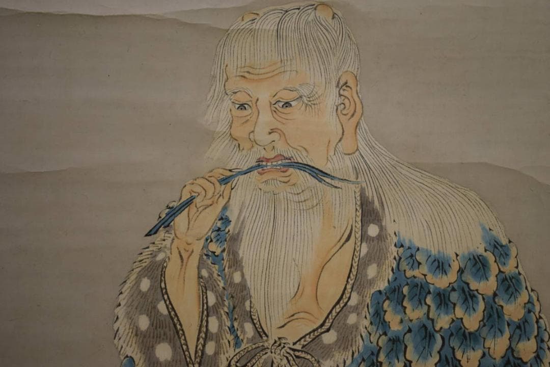 不詳/作者不詳/神農図/布袋屋掛軸HI-798