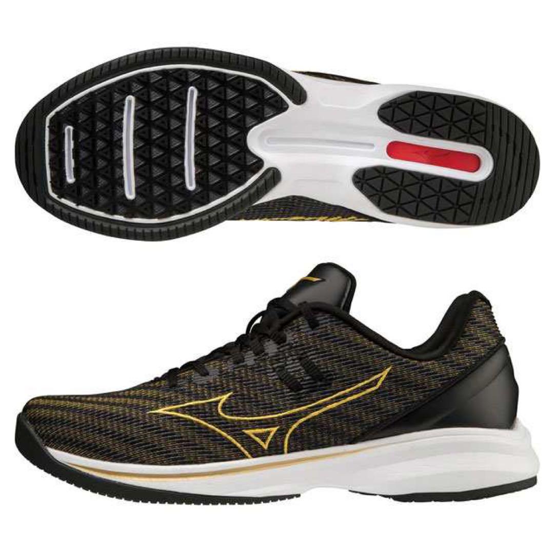Mizuno トレーニングシューズ ブラック/ゴールド