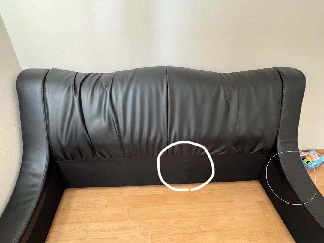 ベッドフレーム 黒 ダブル