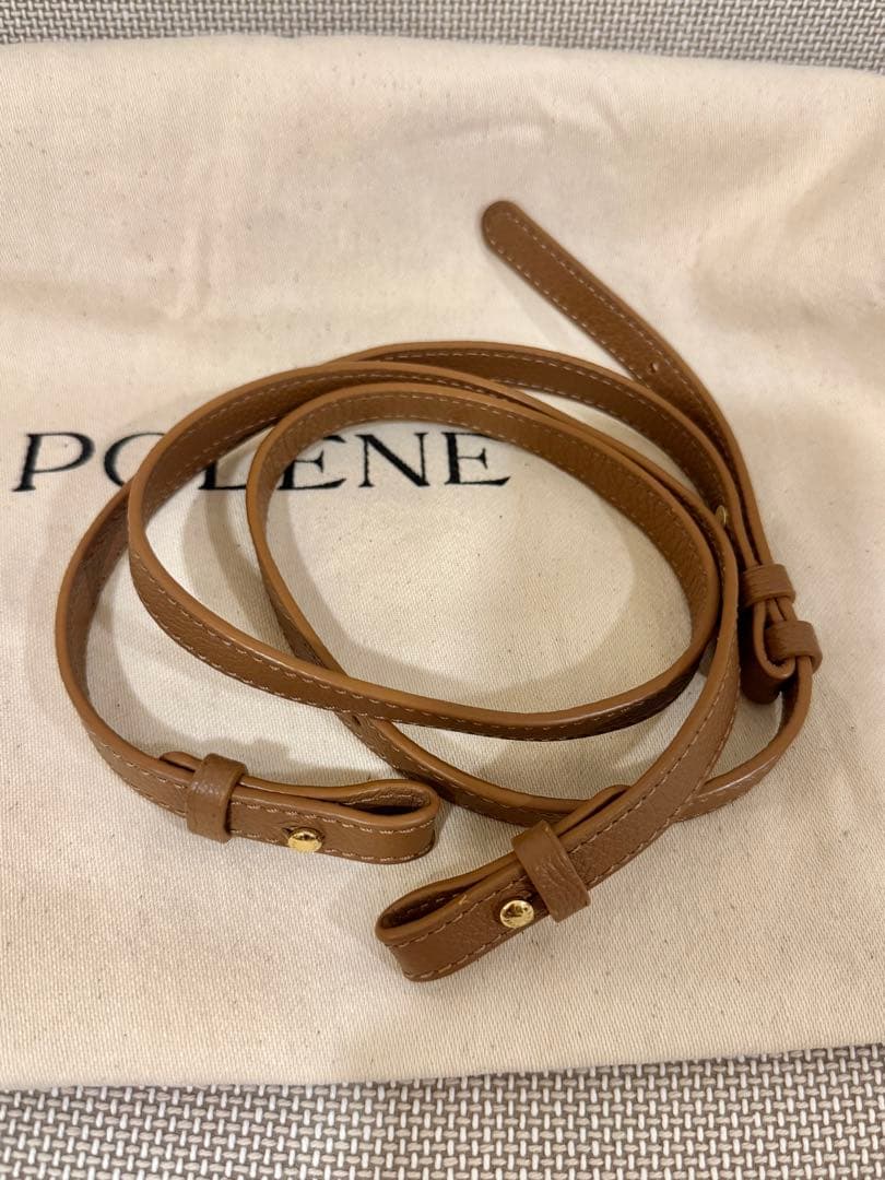 POLENE ポレーヌ　ハンドバッグ　ショルダーバッグ　ミニ　キャメル