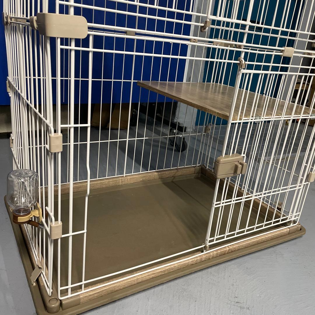 【※受取可能な方のみ】2段ウッディキャットケージ　アイリスオーヤマ