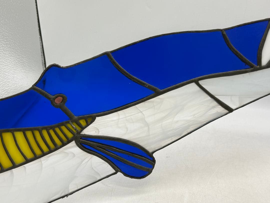 時代　ステンドガラス　抹香鯨　インテリア　置物　送料込み260131