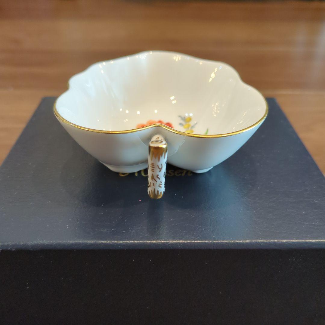 Meissen ハート型花柄磁器皿
