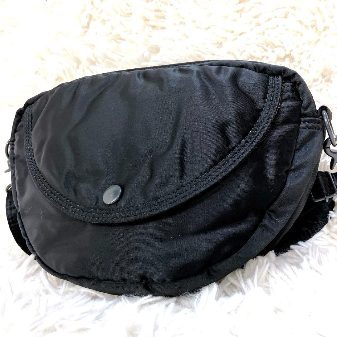 ✨美品 ポーター タンカー ショルダーバッグ ハーフムーン 舟形 オーバル