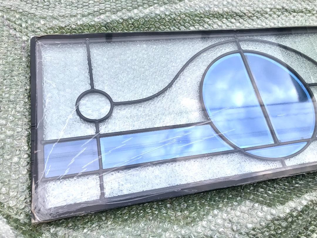 大型 ステンドグラスパネル 三重構造 高性能 住宅 玄関ドアリフォーム用 DIY