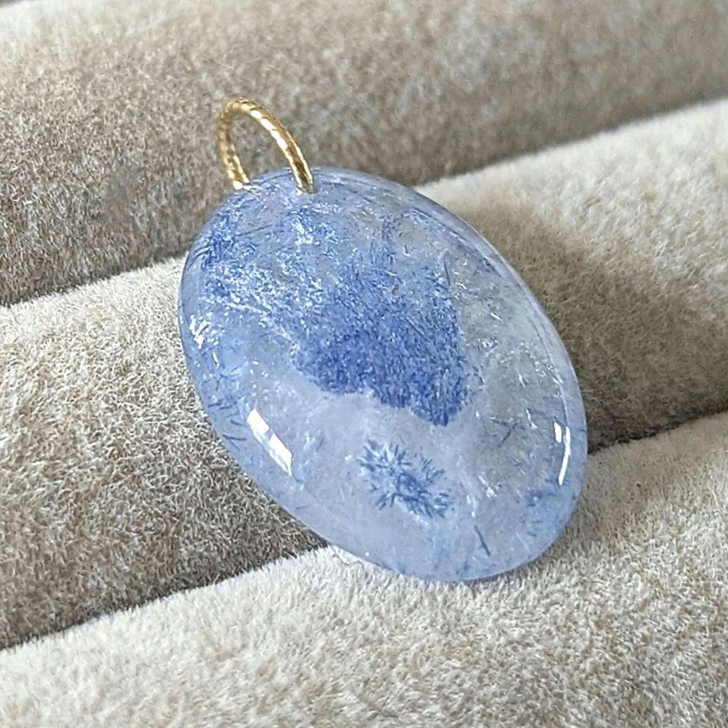 ♢miyumiyu♢K18 デュモルチェライトインクォーツ9.8ct