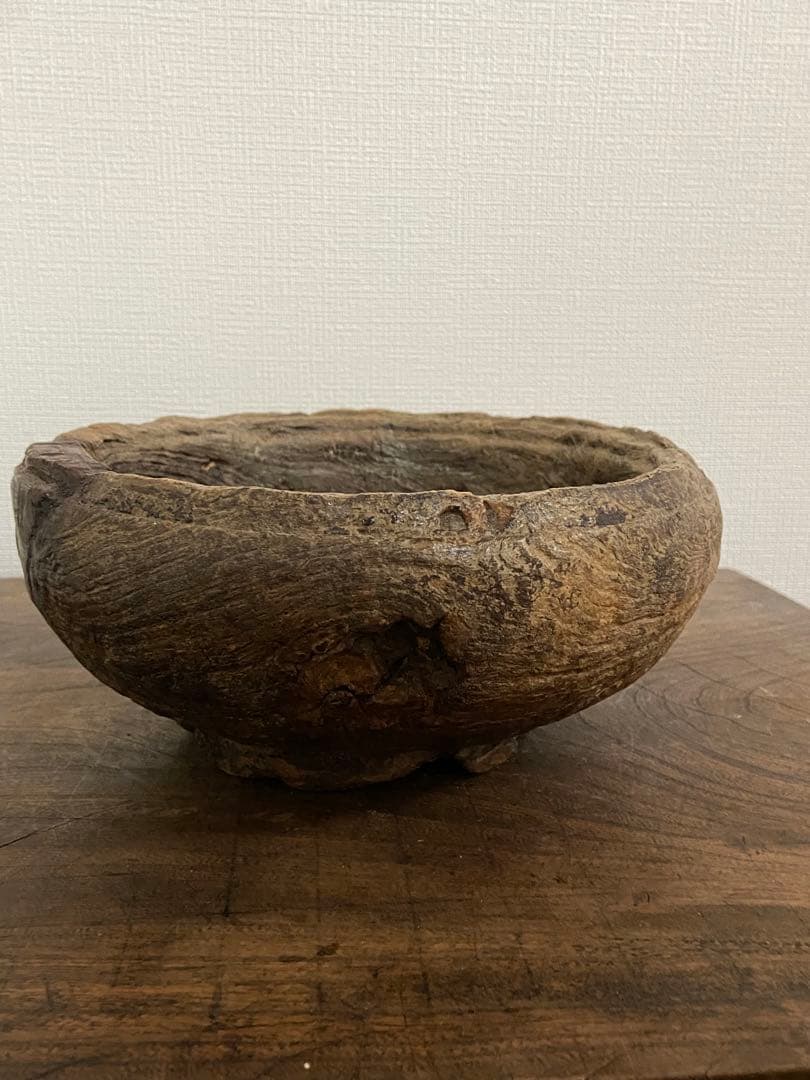 1930年代 アフリカ古木 削り出し特大ボウル 古道具坂田