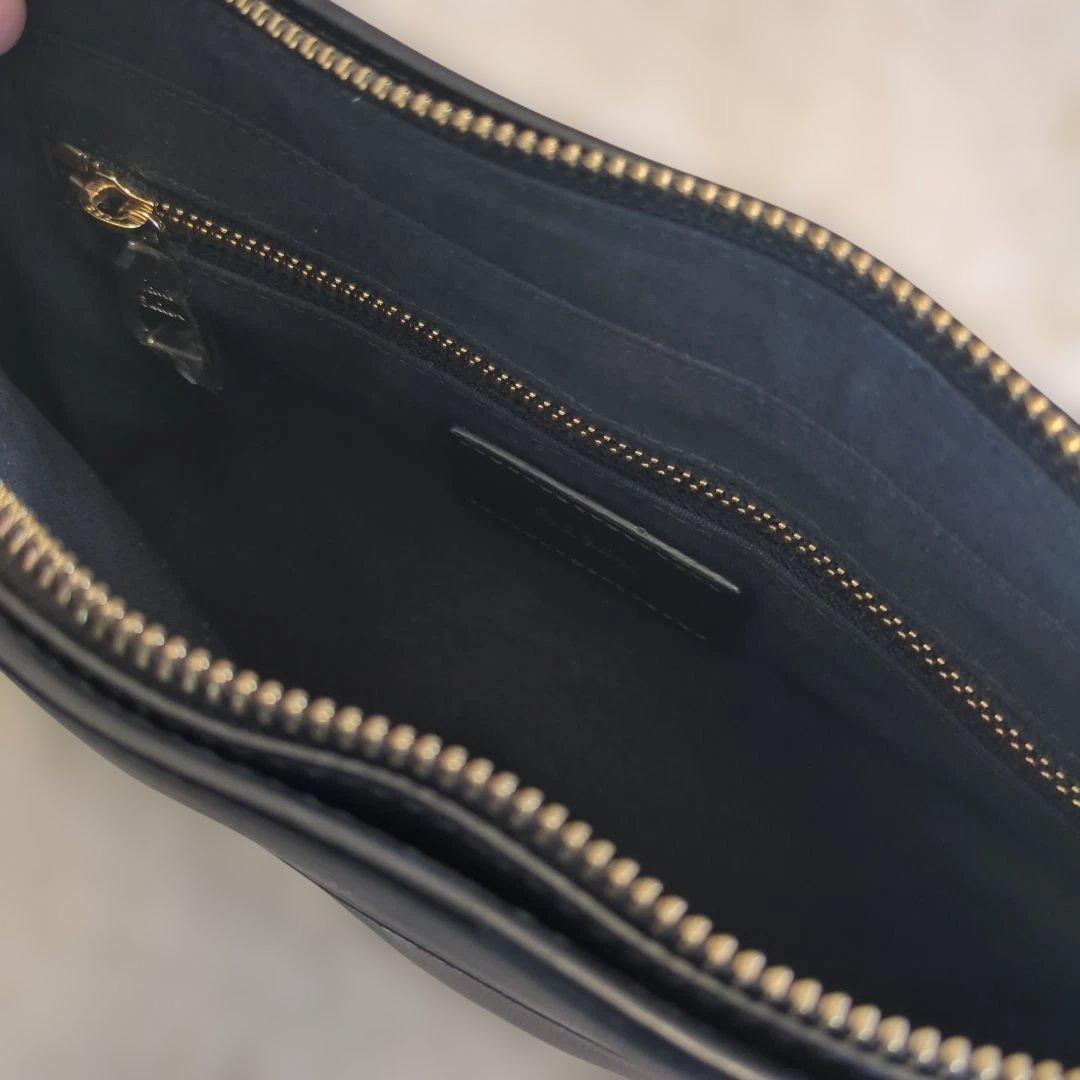 ポールスミス インセットマルチストライプ ショルダーバッグ 2way 黒 本革