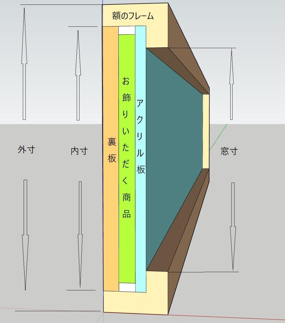 CABC 84cm x 59cmの厚さ1mmくらいの厚紙をお飾りいただく額