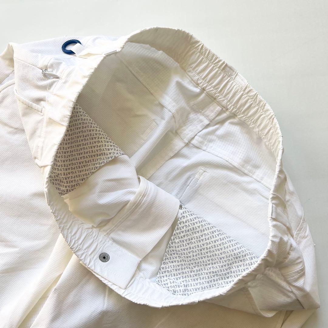 パーリーゲイツ　ジョガーパンツ　ナイロン　薄手　ロゴ　レディース　L 2 白