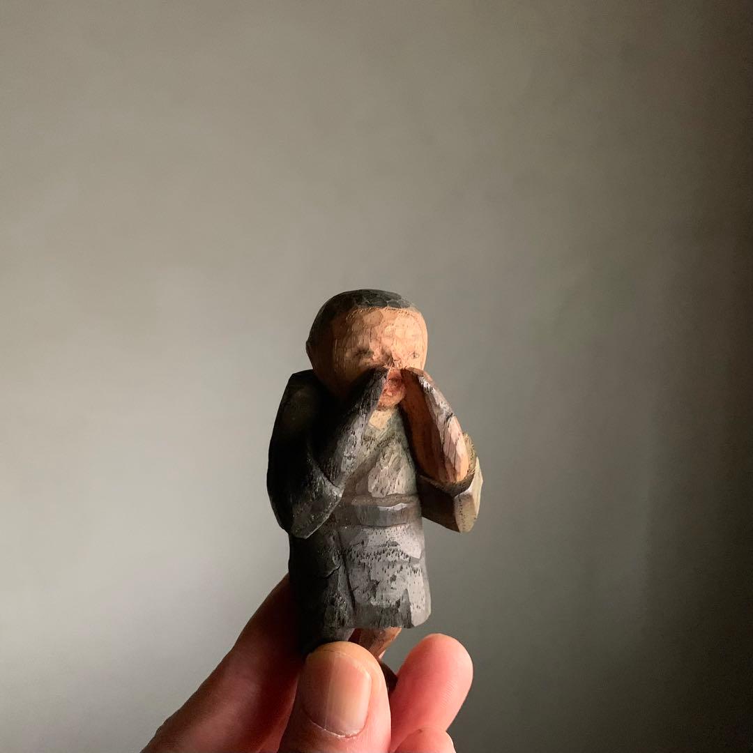戦火にあった？ 農民人形 木端人形 農民美術 古道具 アンティーク