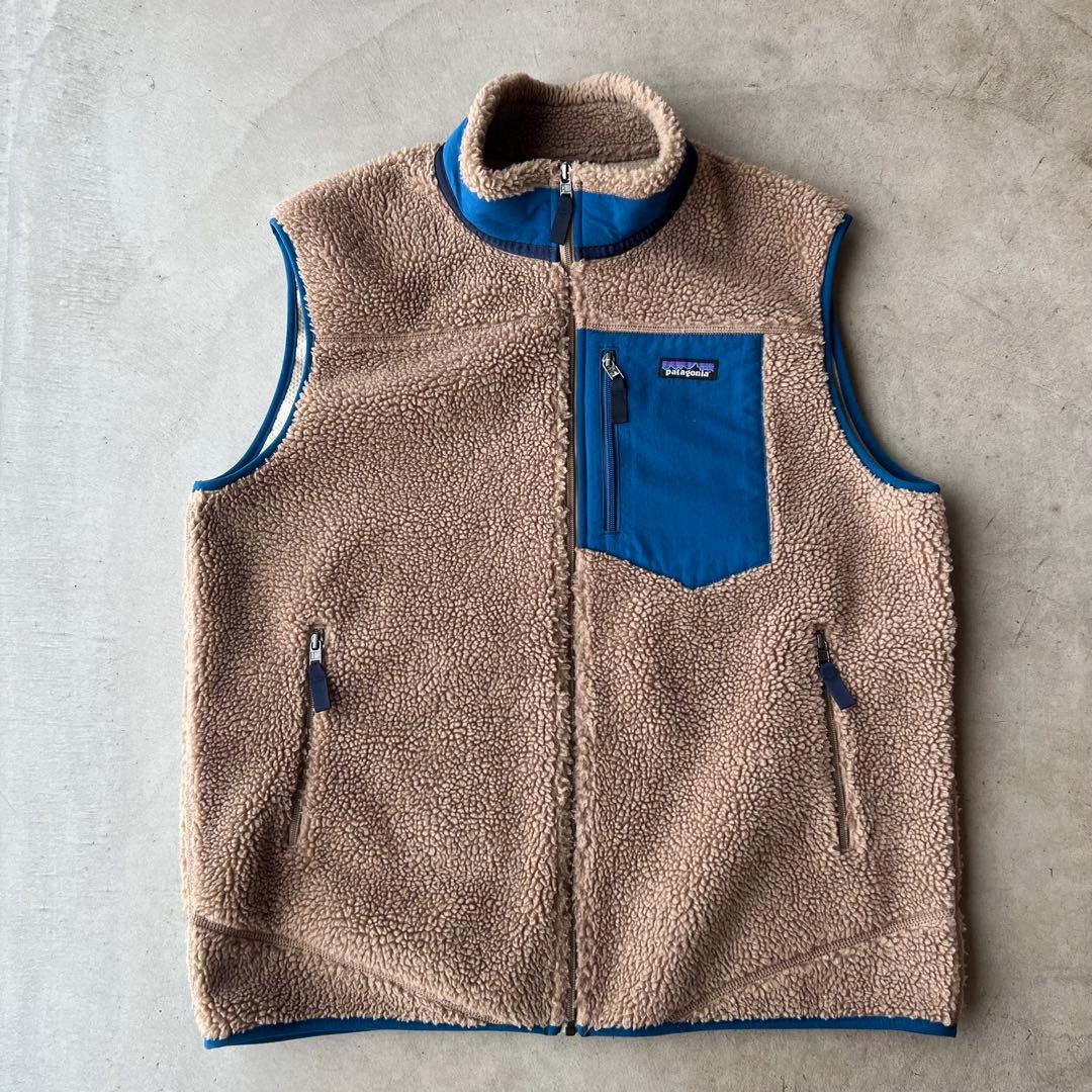 【patagonia】パタゴニア　XL　レトロX　フリースベスト　モジャブカーキ