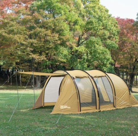 テントファクトリー　トンネルテントL（アルミポール！）トップルーフ付！ベージュ