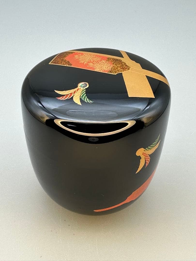 茶道具　棗　西村松雲　羽子板蒔絵