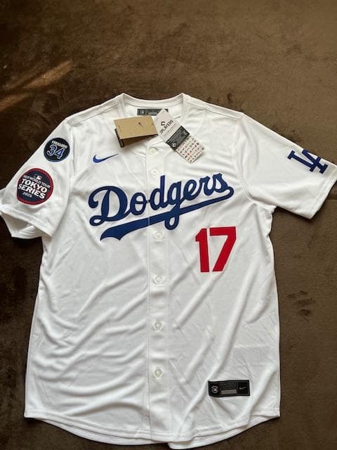 大谷翔平ドジャース東京開幕戦記念ホームNIKELIMITEジャージ♯34パッチ付