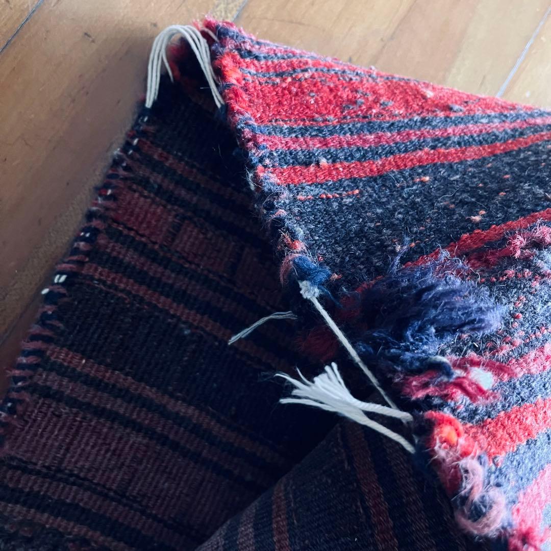 手織りアンティーク絨毯 トライバルラグ ヴィンテージ ギャッベ キリム 一点物