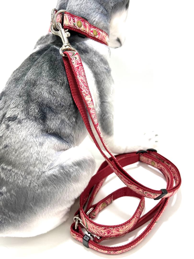 犬　首輪とショルダーリードのセット ハンドメイド