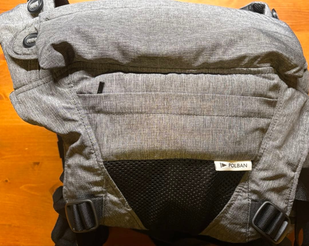 【美品】POLBAN PRIME ヒップシート抱っこひも メランジグレー