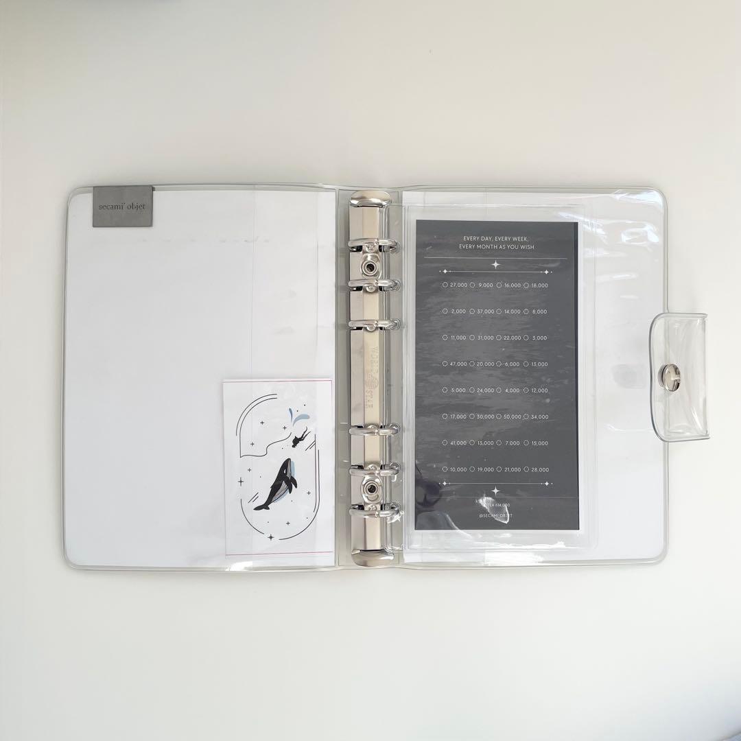 生産中止品　韓国　貯金　バインダー　カバー　A5 pvc 海