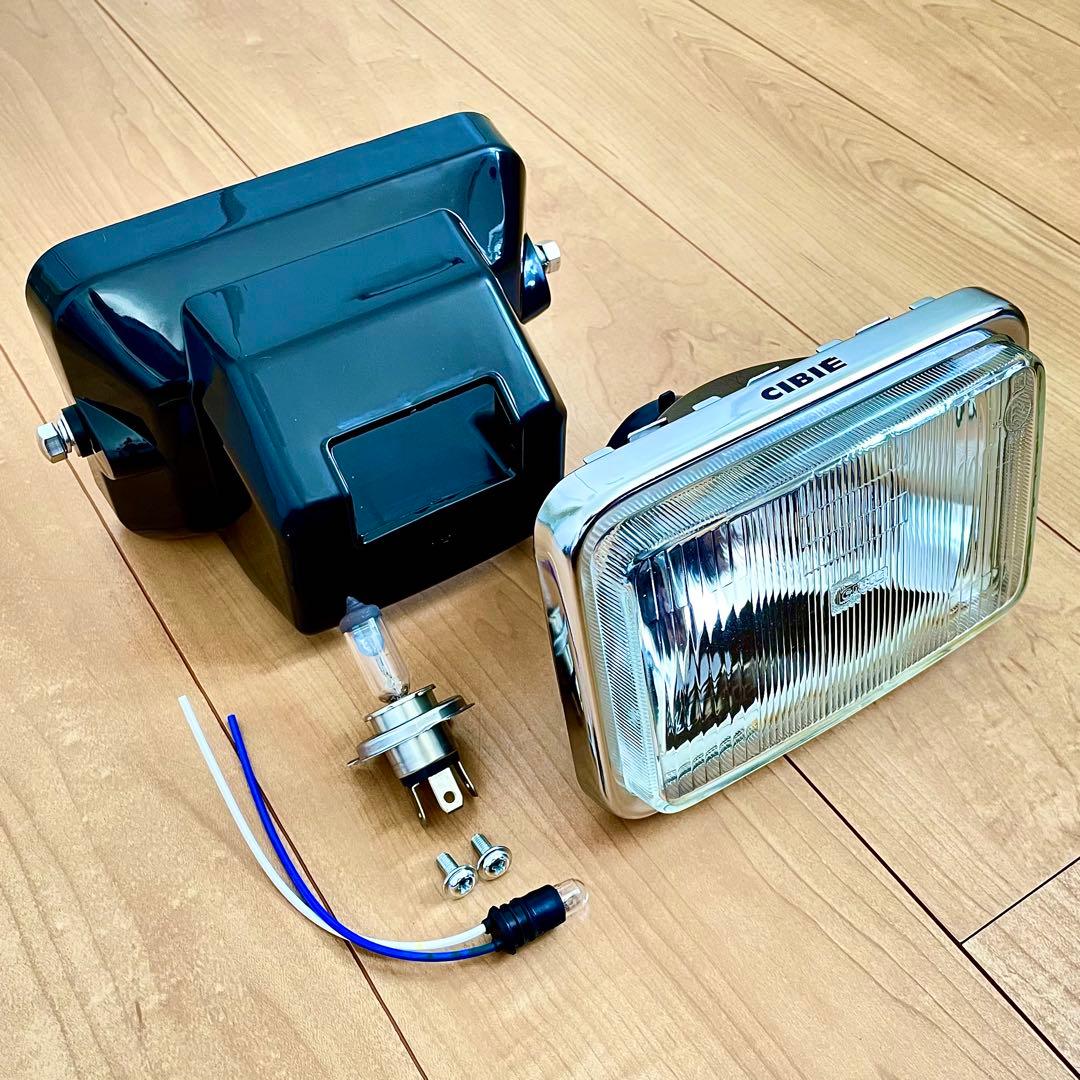 シビエ CIBIE 角型 ヘッドライト CBR400F 当時物 角目