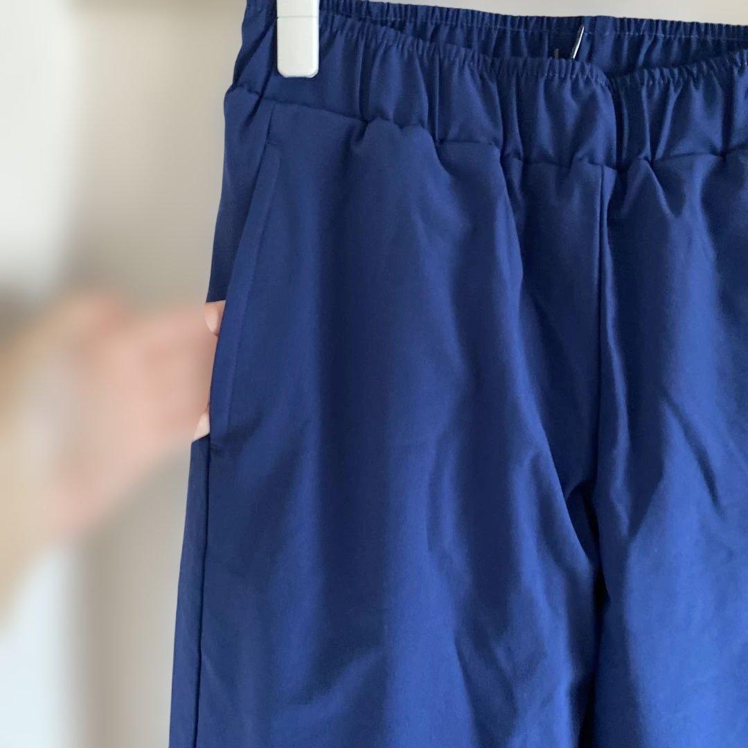 asics ネイビー フード付きジャケットとパンツセット