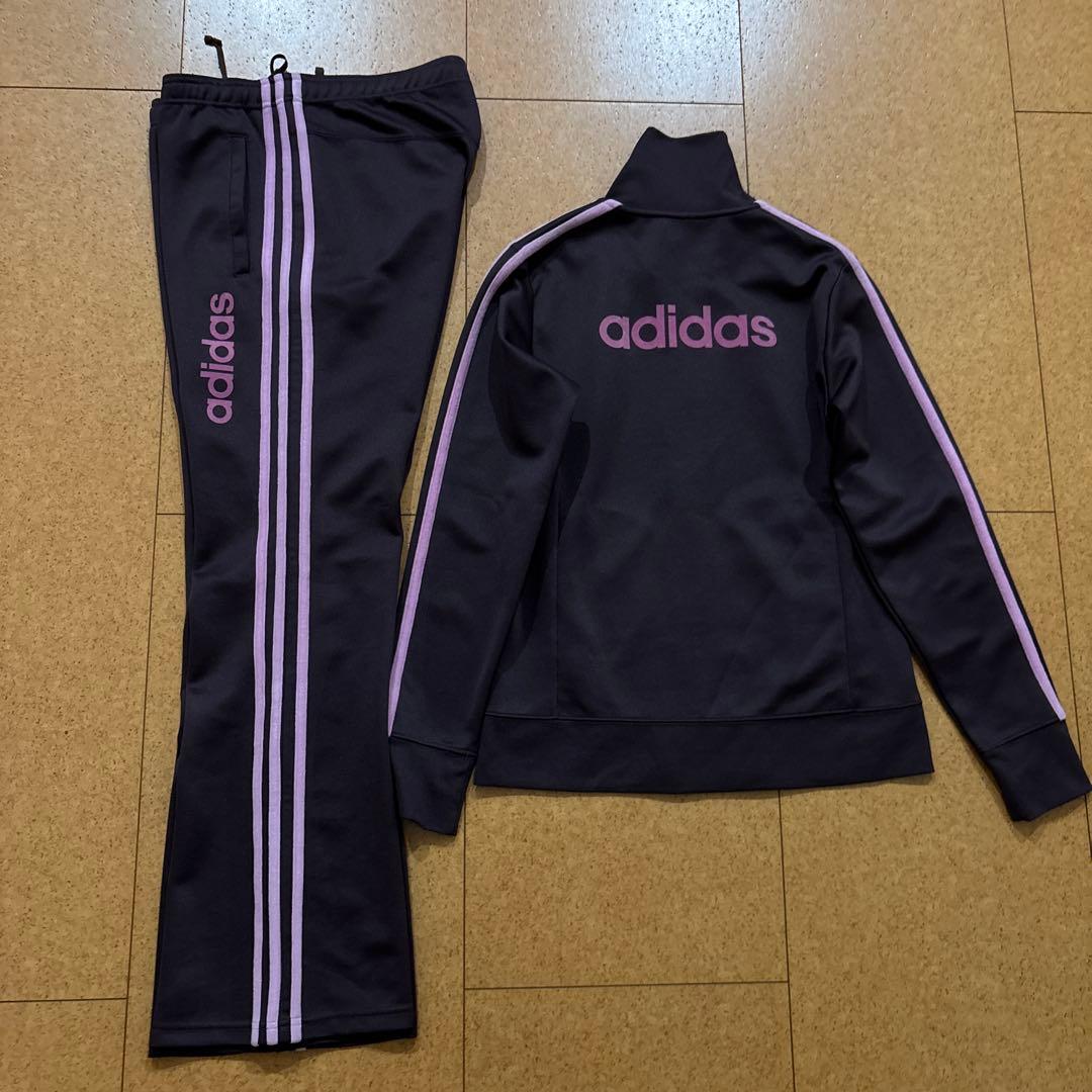 極美品　アディダス　ベロア　セットアップ　トラックジャケット　L レディース