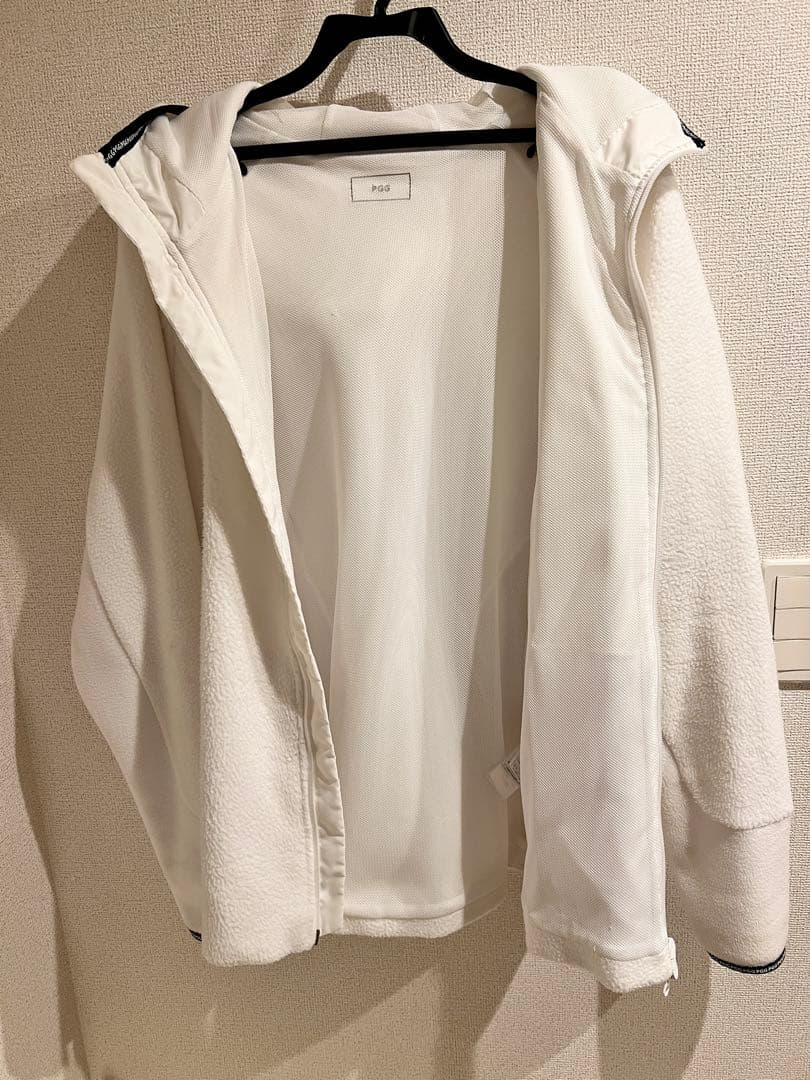 pgg ホワイト フリースジャケット フルジップ　サイズ6 パーリーゲイツ