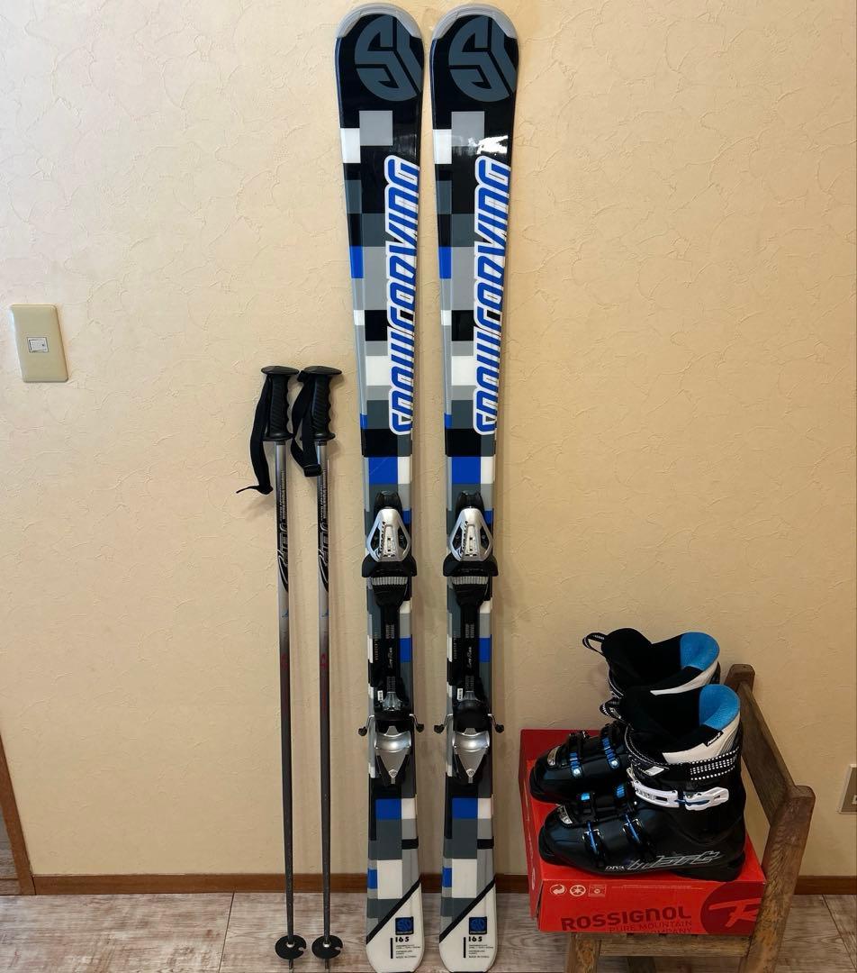 ◾️カービングスキーセット　スキー板165㎝　ブーツ27㎝　メンズ用　男性用