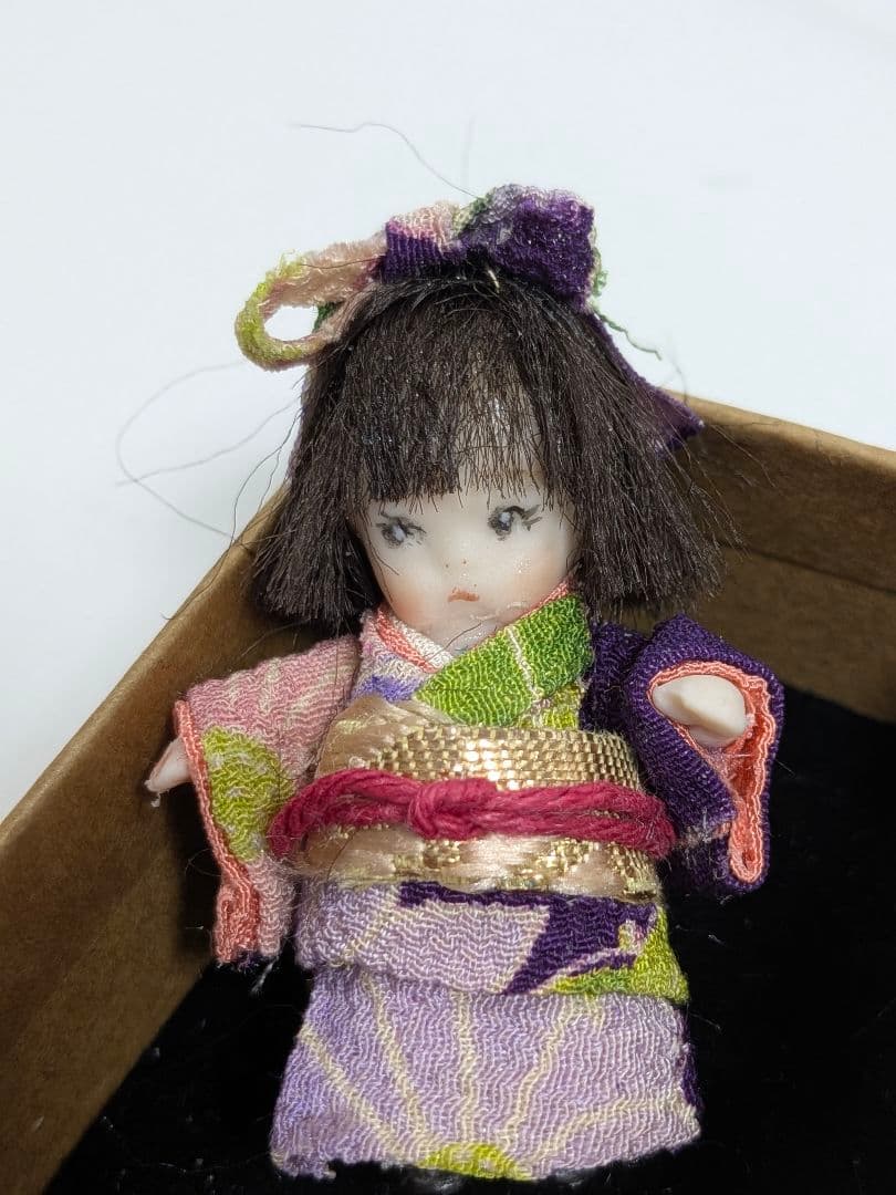 ちびくま工房　パティちゃん　古布を着る　4.5センチ