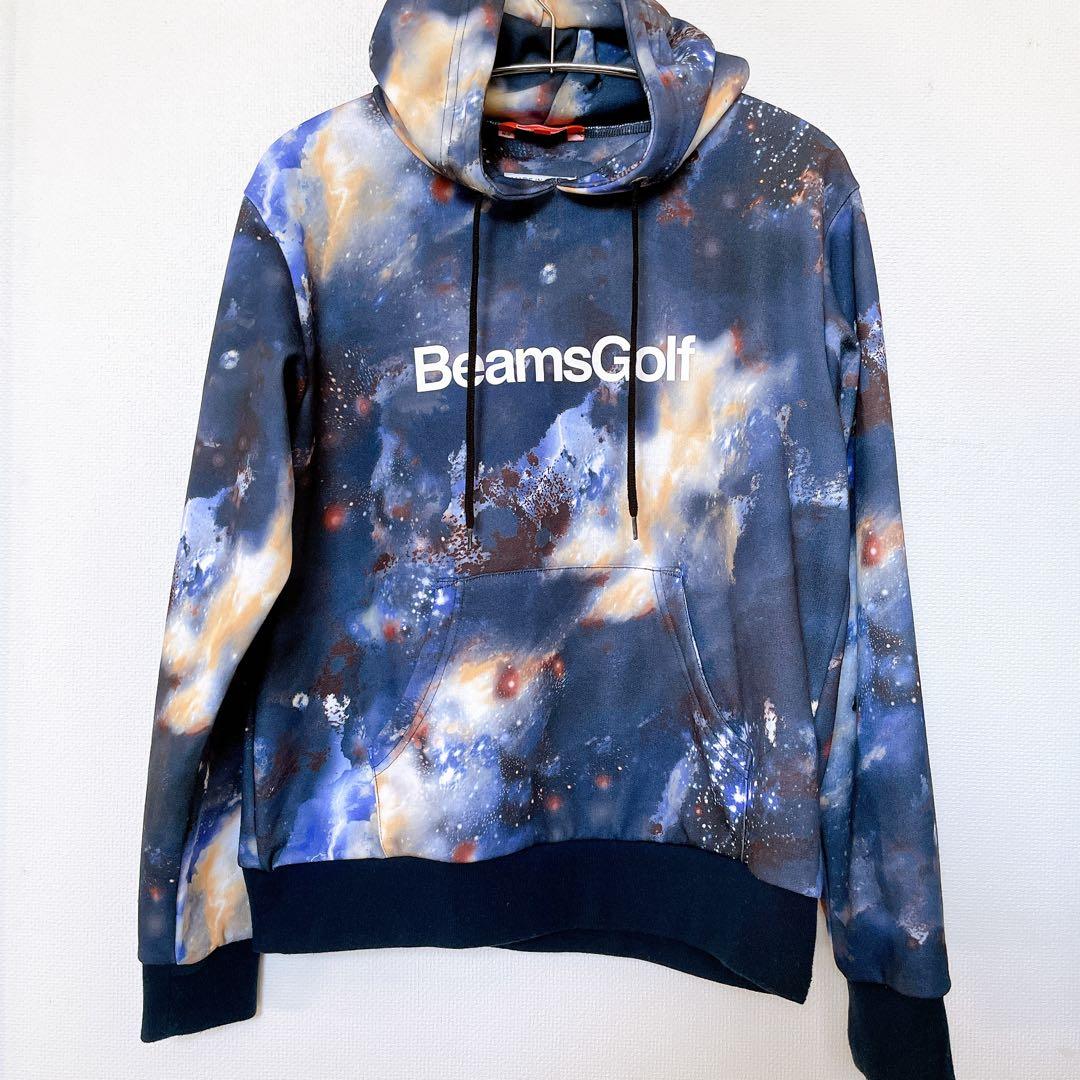BEAMSGOLF ビームスゴルフ　宇宙プリントスウェットパーカー　L