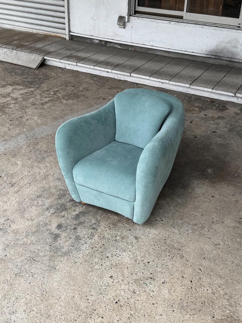 【美品】モデル展示未使用品 IDEE ミニミラーアームチェア ブルーグレー