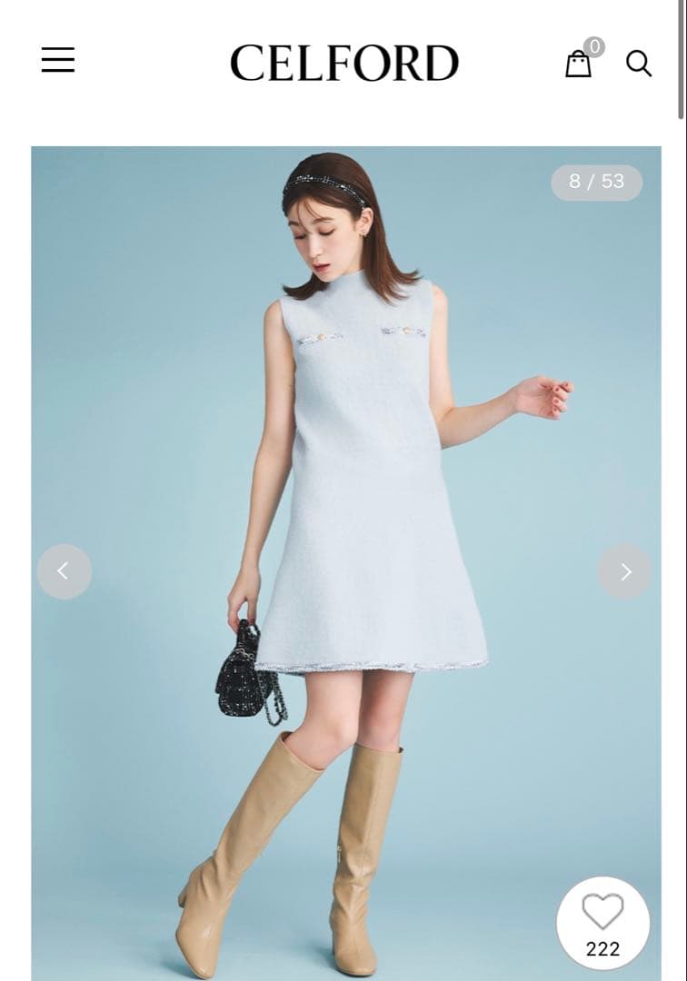 一点限り！早い者勝ち⭐︎セルフォード トリムミニニットワンピースセット 36